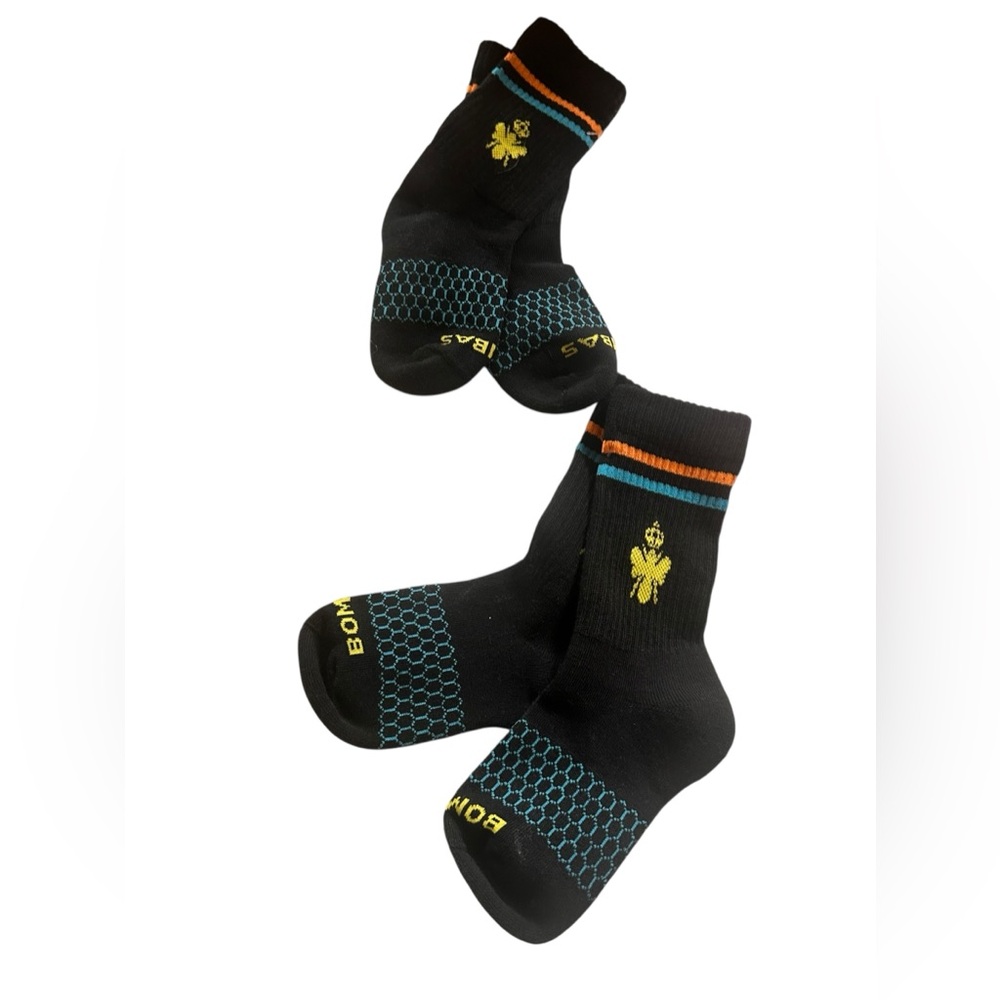 Bombas Honeycomb Arch Support Crew Socks Size XS Bundle of 2 NEW